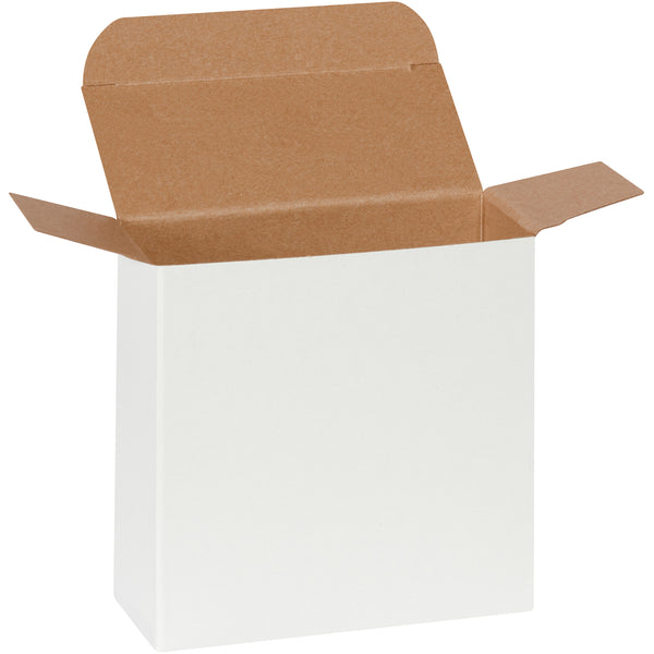 4 1/2 x 1 7/8 x 4 1/2" White Reverse Tuck Folding Cartons, Case Of 250 Case Of 250