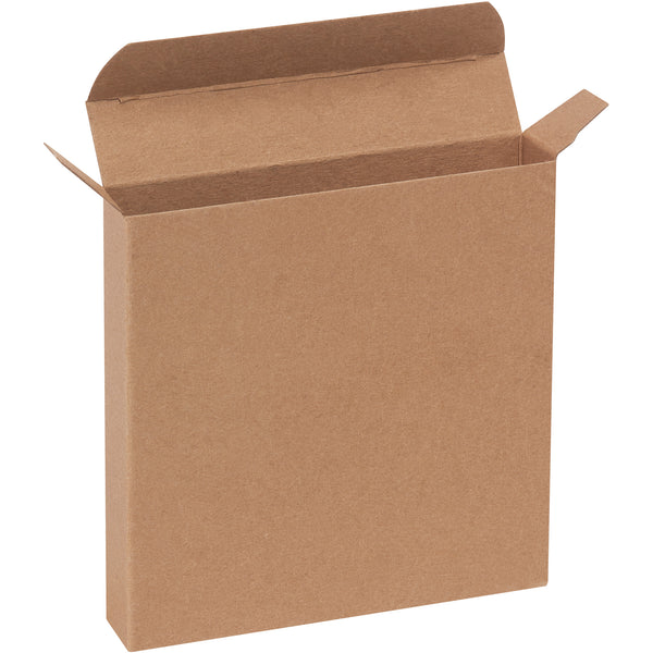 5 1/4 x 1 x 5 1/4" Kraft Reverse Tuck Folding Cartons (RTC48) Case Of 250