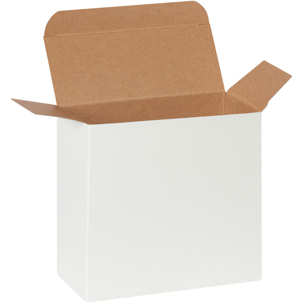 5 1/4 x 2 1/4 x 5 1/4" White Reverse Tuck Folding Cartons, Case Of 250 Case Of 250