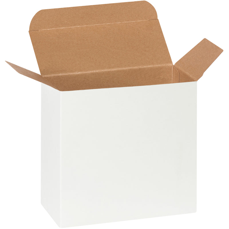 5 5/8 x 2 1/2 x 5 5/8" White Reverse Tuck Folding Cartons, Case Of 250 Case Of 250