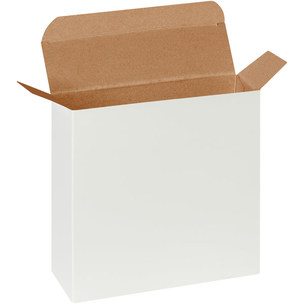 7 1/4 x 2 x 7 1/4" White Reverse Tuck Folding Cartons, Case Of 250 Case Of 250