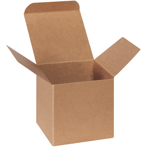 4 x 4 x 4" Kraft Reverse Tuck Folding Cartons (RTC61) Case Of 250