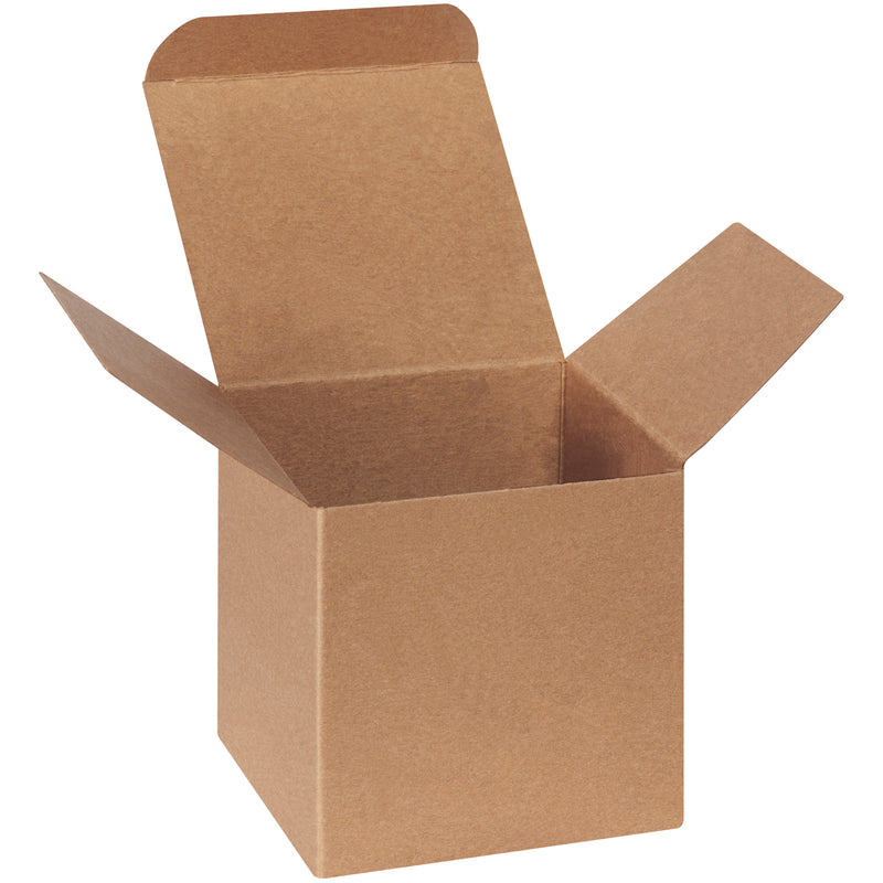4 x 4 x 4" Kraft Reverse Tuck Folding Cartons (RTC61) Case Of 250
