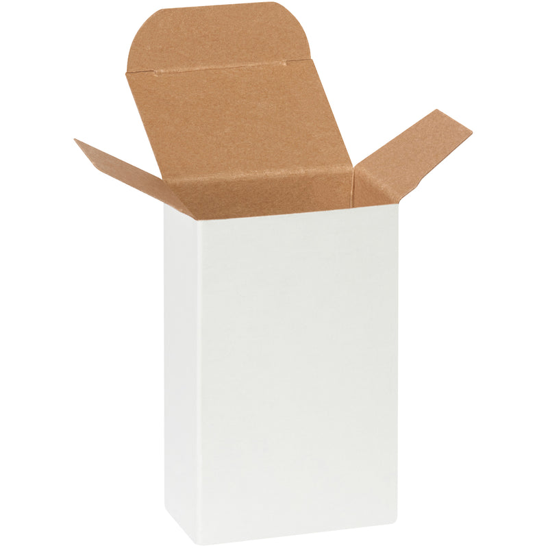 2 1/2 x 1 3/4 x 4" White Reverse Tuck Folding Cartons (RTD2W) Case Of 500