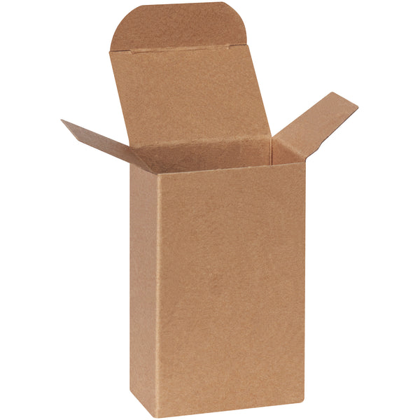 2 1/2 x 1 3/4 x 4" Kraft Reverse Tuck Folding Cartons, Case Of 500 Case Of 500