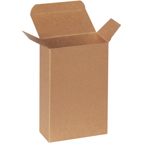 4 5/8 x 2 3/8 x 7 5/16" Kraft Reverse Tuck Folding Cartons (RTD7) Case Of 250
