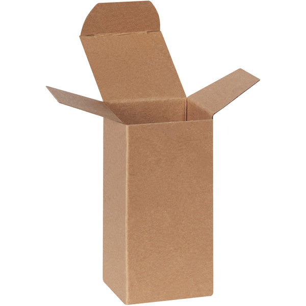 2 x 2 x 4" Kraft Reverse Tuck Folding Cartons (RTS12) Case Of 1000