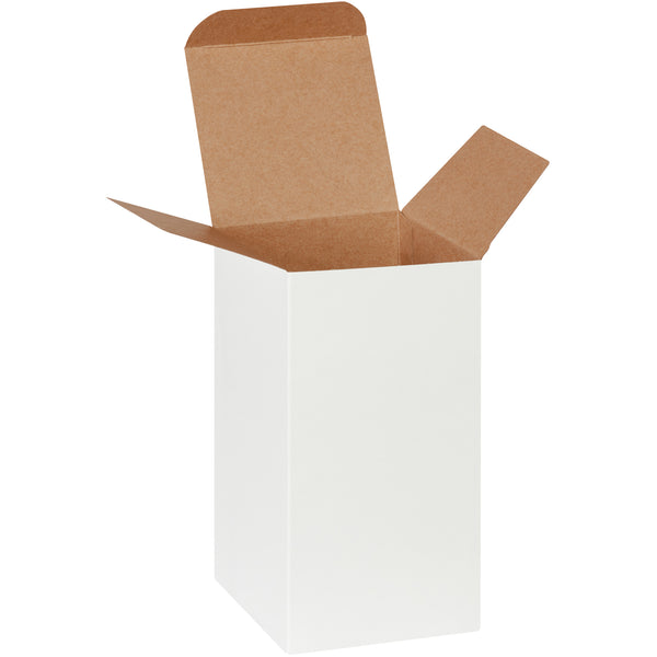 4 x 4 x 8" White Reverse Tuck Folding Cartons, Case Of 250 Case Of 250