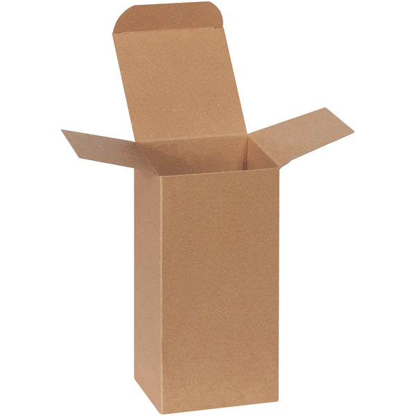 4 x 4 x 8" Kraft Reverse Tuck Folding Cartons (RTS27) Case Of 250