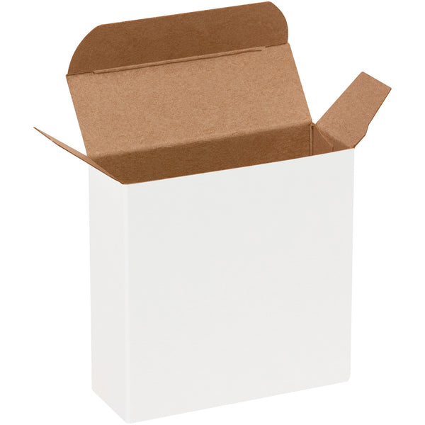 3 1/2 x 1 1/4 x 3 1/2" White Reverse Tuck Folding Cartons (RTS81W) Case Of 1000