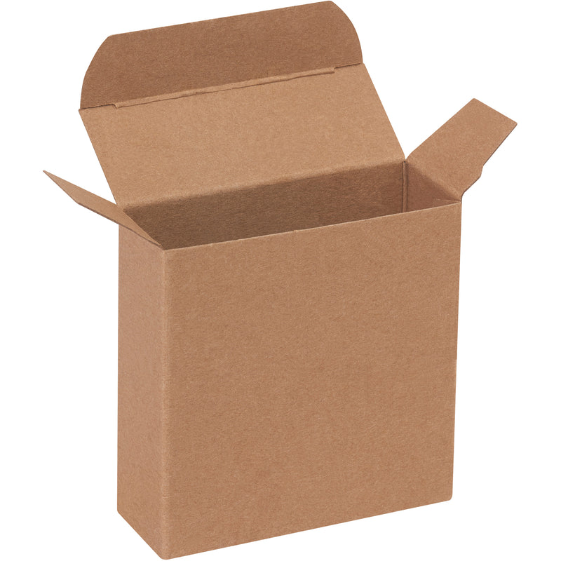 3 1/2 x 1 1/4 x 3 1/2" Kraft Reverse Tuck Folding Cartons (RTS81) Case Of 1000
