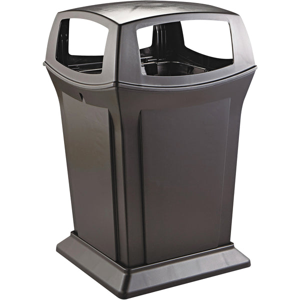 Rubbermaid® Ranger® Trash Can - 45 Gallon, 4-Way, Black (RUB431BL) Each