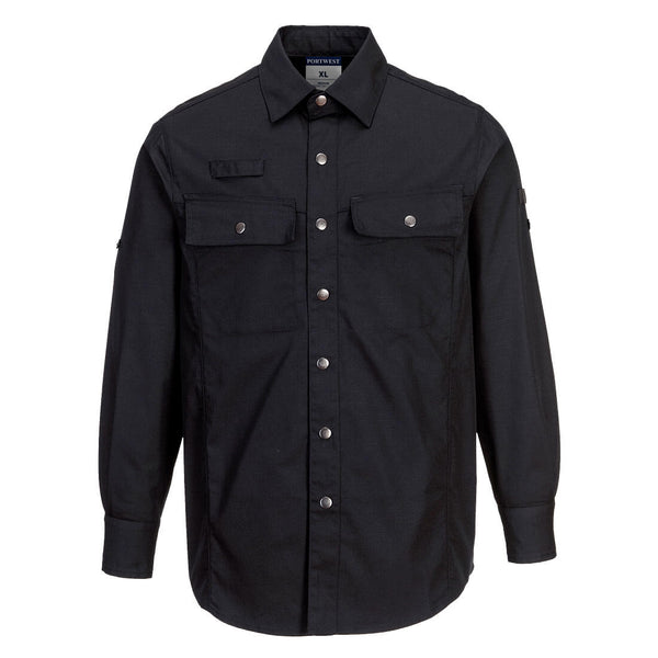 Portwest® KX3 Ripstop Shirt L/S, Black, Size XXXL (S130BKRXXXL) Each