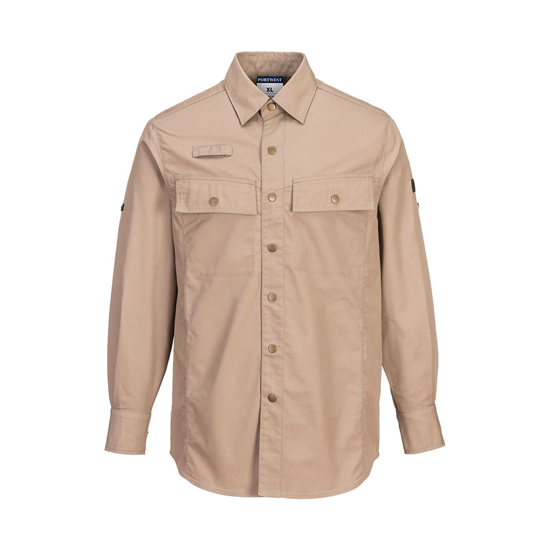Portwest® KX3 Ripstop Shirt L/S, Sand, Size XL (S130SARXL) Each
