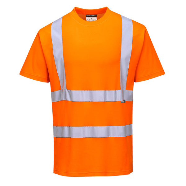 Portwest® Hi-Vis Cotton Comfort T-Shirt S/S , Orange, Size XXL (S170ORRXXL) Each