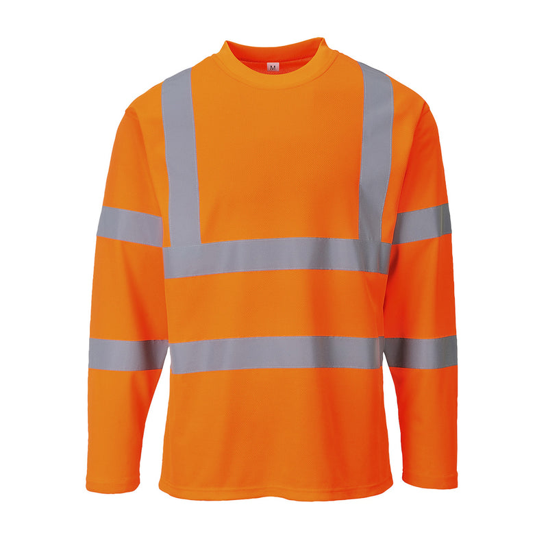 Portwest® Hi-Vis Cotton Comfort T-Shirt L/S , Orange, Size L (S278ORRL) Each