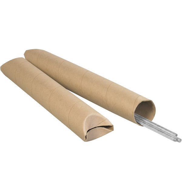 3 x 18" Kraft Crimped End Tubes (S3018K) Case Of 24
