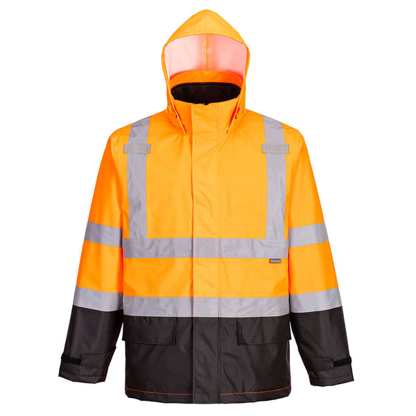 Portwest® Hi-Vis 3-in-1 Contrast Traffic Jacket , Orange/Black, Size L (S362OBRL) Each