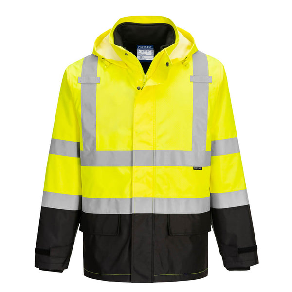 Portwest® Hi-Vis 3-in-1 Contrast Traffic Jacket , Yellow/Black, Size XXXL (S362YBRXXXL) Each