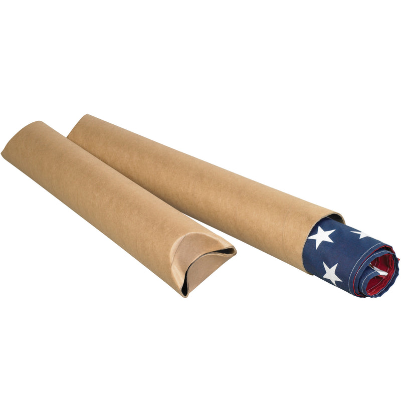 4 x 24" Kraft Crimped End Tubes (S4024K) Case Of 15