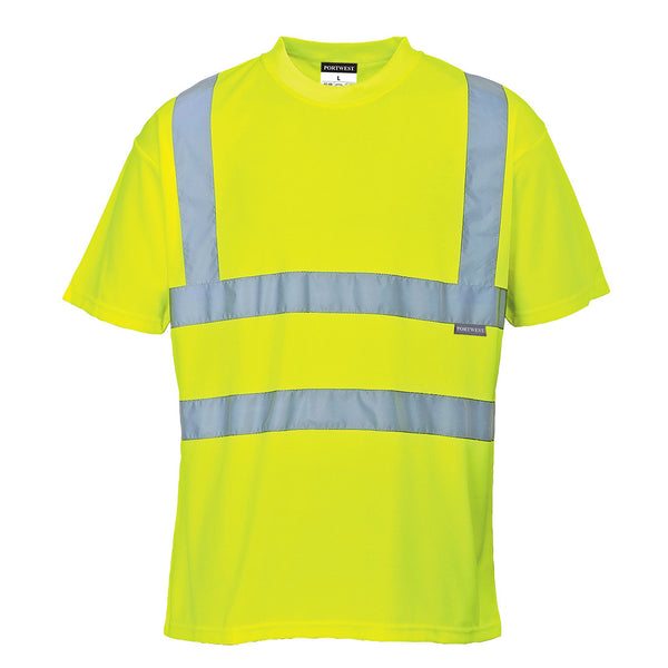 Portwest® Hi-Vis T-Shirt S/S , Yellow, Size XXL (S478YERXXL) Each