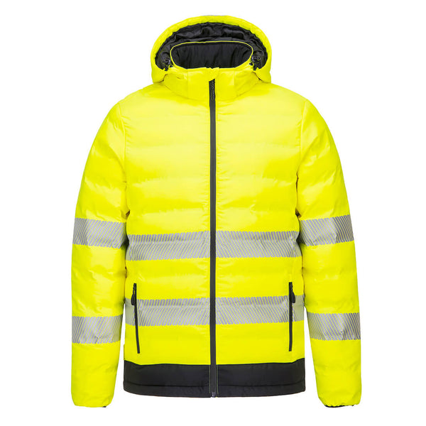 Portwest® Hi Vis Ultrasonic Heated Tunnel Jacket, Yellow/Black, Size XXXL (S548YBRXXXL) Each