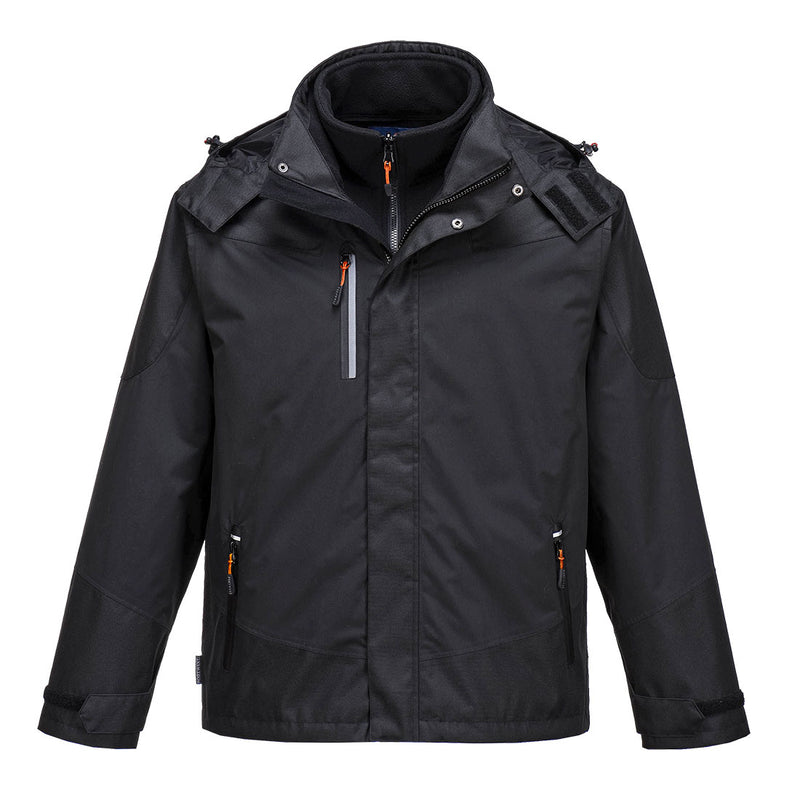 Portwest® Radial 3-in-1 Jacket, Black, Size XL (S553BKRXL) Each