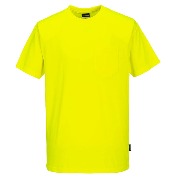 Portwest® Non Ansi Cotton Blend T-Shirt S/S , Yellow, Size XXL (S577YERXXL) Each