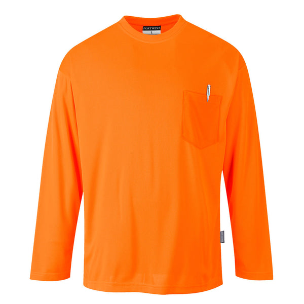 Portwest® Non Ansi Pocket T-Shirt L/S , Orange, Size L (S579ORRL) Each