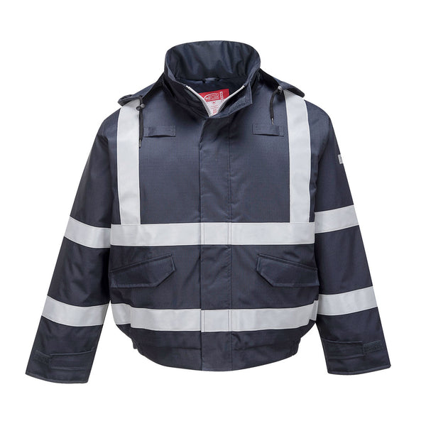 Portwest® Bizflame Rain FR Bomber Jacket, Navy, Size L (S783NARL) Each