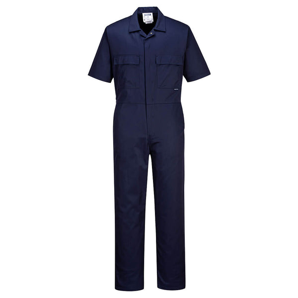 Portwest® Short Sleeve Coverall, Navy, Size M (S996NARM) Each
