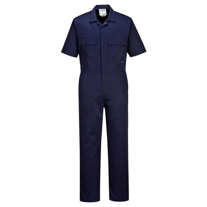 Portwest® Short Sleeve Coverall, Navy, Size M (S996NARM) Each