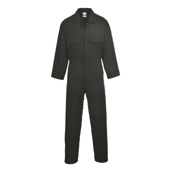 Portwest® Cotton Work Coverall, Black, Size XXXL (S998BKRXXXL) Each