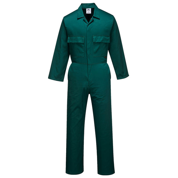 Portwest® Euro Work Polycotton Coverall, Bottle Green, Size L (S999BGRL) Each