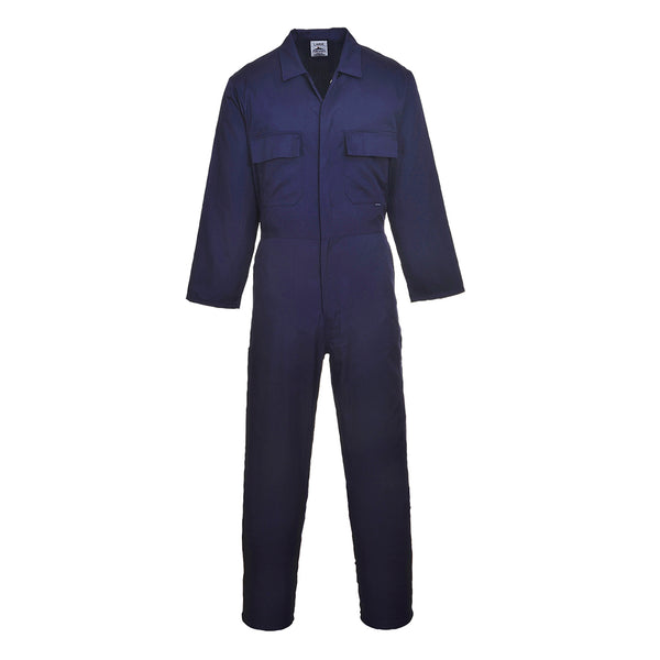 Portwest® Euro Work Polycotton Coverall, Navy Tall, Size XXXL (S999NATXXXL) Each