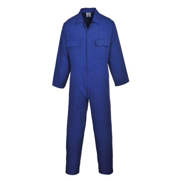 Portwest® Euro Work Polycotton Coverall, Royal Blue, Size M (S999RBRM) Each