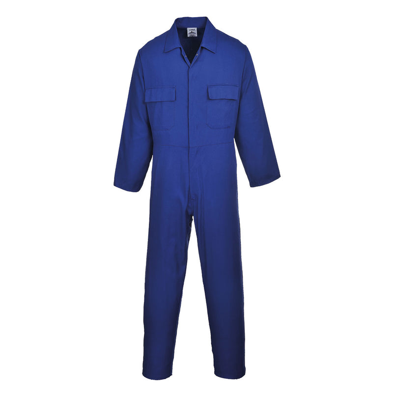 Portwest® Euro Work Polycotton Coverall, Royal Blue, Size L (S999RBRL) Each