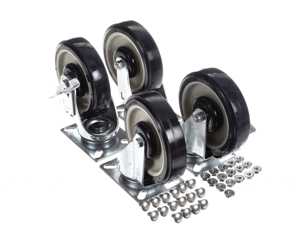 Lockwood Caster-Kit-51Polyu-S/Sb 5X1-1/4 Polyu Plate Casters (Set Of 4) 2 (CASTER-KIT-51POLYU-SSB) Each