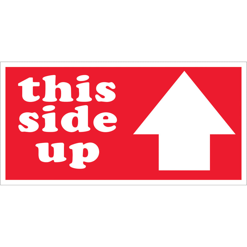 2 x 4" - "This Side Up" Arrow Labels (SCL242) Roll Of 500