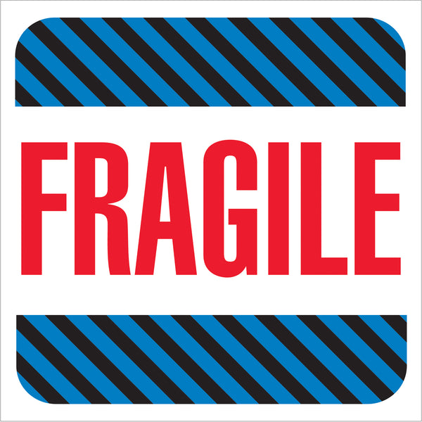 TAPE LOGIC® Labels, "Fragile", 4" x 4", Multiple, 500/Roll Roll Of 500