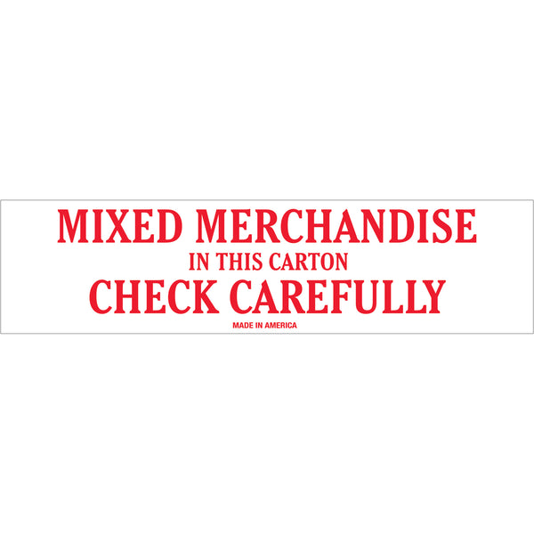 2 x 8" - "Mixed Merchandise" Labels (SCL544) Roll Of 500