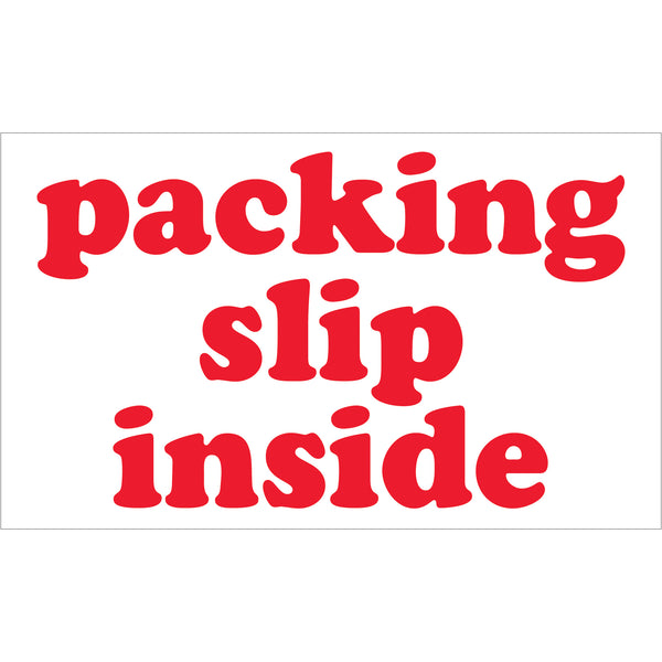 3 x 5" - "Packing Slip Inside" Labels, Roll Of 500 Roll Of 500