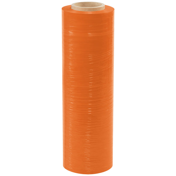 18" x 80 Gauge x 1500' Orange Cast Hand Stretch Film, Case Of 4 Case Of 4