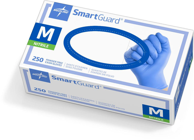 SmartGuard Powder-Free Nitrile Exam Gloves, Size M, 250/Box, 250/BX (SG312H) Box of 250
