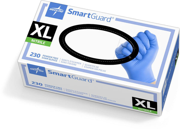 SmartGuard Powder-Free Nitrile Exam Gloves, Size XL, 250/Box, 230/BX (SG314H) Box of 230