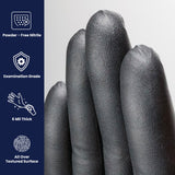 Art Noir® Nitrile Powder Free 6 mil Exam Gloves, Black, XL, Case of 900 (HOSSHD938) Case of 900