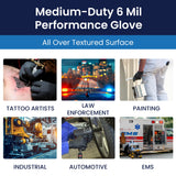 Art Noir® Nitrile Powder Free 6 mil Exam Gloves, Black, XS, Case of 1000 (HOSSHD930) Case of 1000