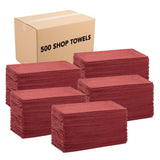 Arkwright Home® Messy Mechanic Shop Towels 12x14 Red, 100/Bag, Case of 6 Bags (SHOP-100-RD) Case of 600
