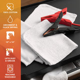 Arkwright Home® Messy Mechanic Shop Towels 12x14 White, 50/Bag, Case of 6 Bags (SHOP-50-WH) Case of 300