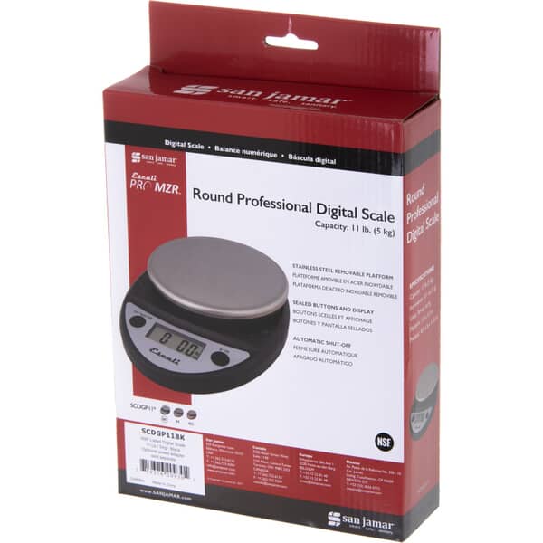 San Jamar Scdgp11Bk Nsf Listed Digital Scale 11 Lb / 5 Kg -B (SJSCDGP11BK) Each